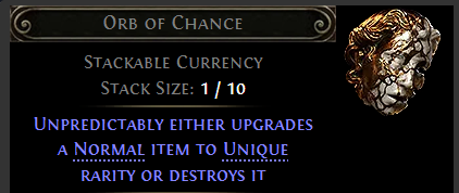 MMOJUGG Path of Exile 2 Orb of Chance * 100 Details View of Item Function and Use
